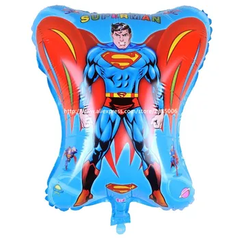 

50pcs/lot 54*44cm Free Shipping New Superman aluminum balloons wholesale children's birthday party balloons toys