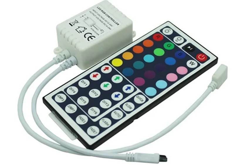 buy Led Controller 24 44 Keys LED IR RGB Controler LED Lights Controller IR Remote Dimmer DC12V 6A For RGB SMD 3528 5050 LED Strip