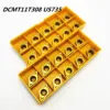 Outil de tournage interne, insert en carbure DCMT11T308 DCMT32.52 US735 fraise en bout outil de tour CNC 10 pièces ► Photo 1/2