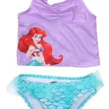 Прекрасные детские Обувь для девочек Русалочка принцессы купальный комплект бикини Купальники для малышек; детский купальник Плавательные костюмы для детей