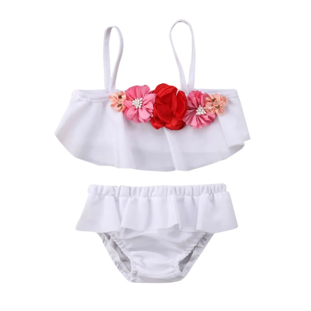 Летний купальный костюм для девочек, бикини, полиэстер, купальный костюм, бикини из двух предметов, подвесной купальник, шорты, купальный комплект L0521