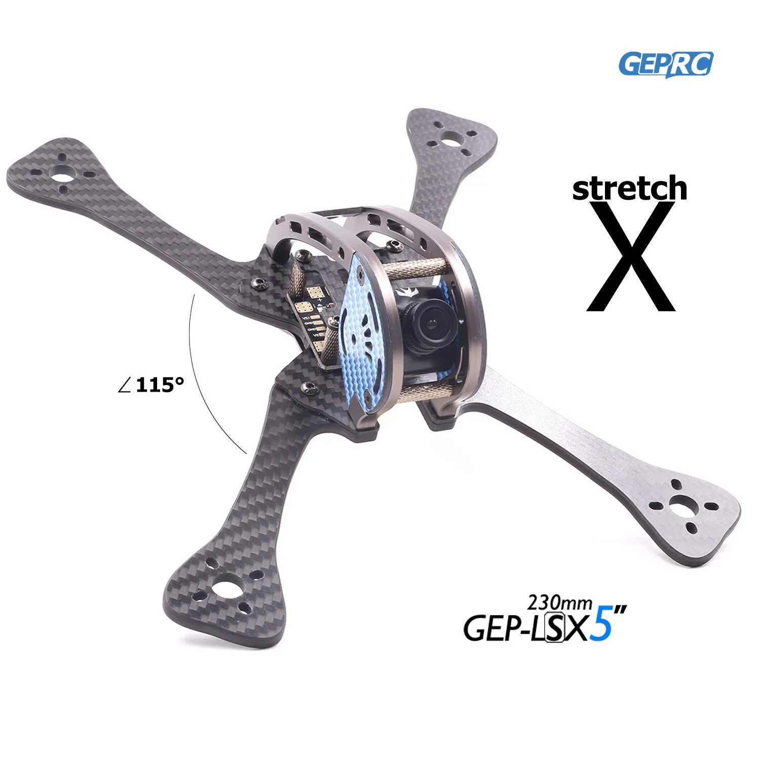 

F-Cloud GEPRC/ Ge Pu GEP-LSX5 7075 aviation aluminum FPV racing through the frame small four axis