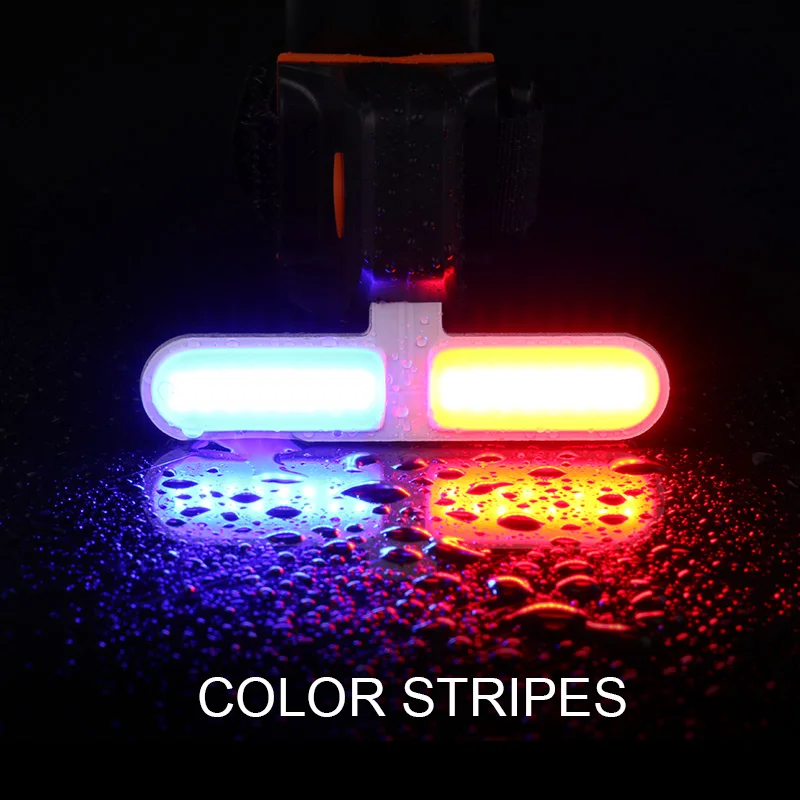 Color stripes Велосипед Wheel Up Light круглый и любящий задний фонарь Usb Выделенный Водонепроницаемый Горный велосипед задние фары велосипеда Велосипедное оборудование - Цвет: Color stripes