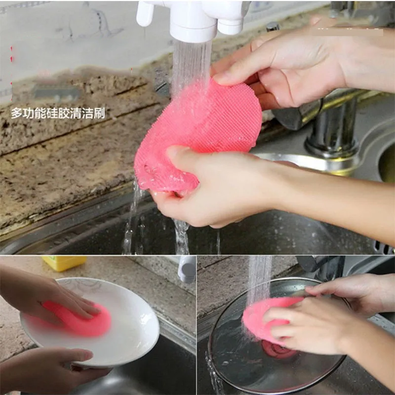 Силиконовые щетка для мытья посуду multi-function чистящие средства предметы домашнего обихода предметы первой необходимости