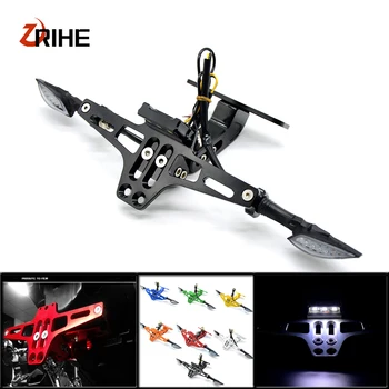 

Motorcycle Accessories CNC Rear License Plate Mount Holder with LED Light For Yamaha YZF R1/R125/R15/R1M/R25/R3/R6