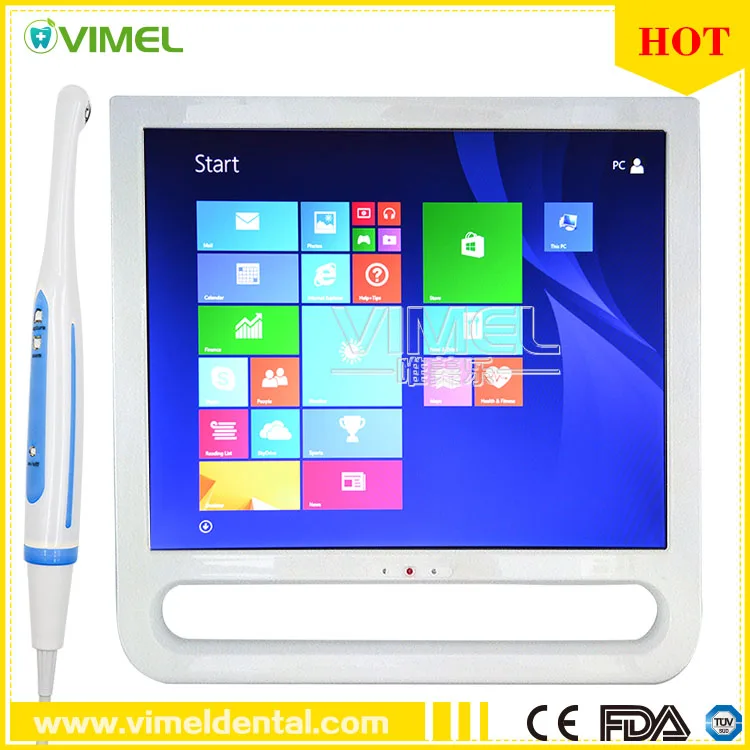 

2017 New VIME Dental Equipment 17 inch monitor +800 mega Pixels Intraoral Endoscope Oral Camera Borescope 6 Led Light Dentist