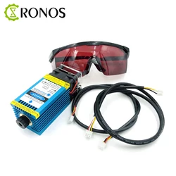 Module Laser TTL, 5.5w, 5500 nm, mise au point, bleu, gravure et découpe, mw, peut graver sur bois 