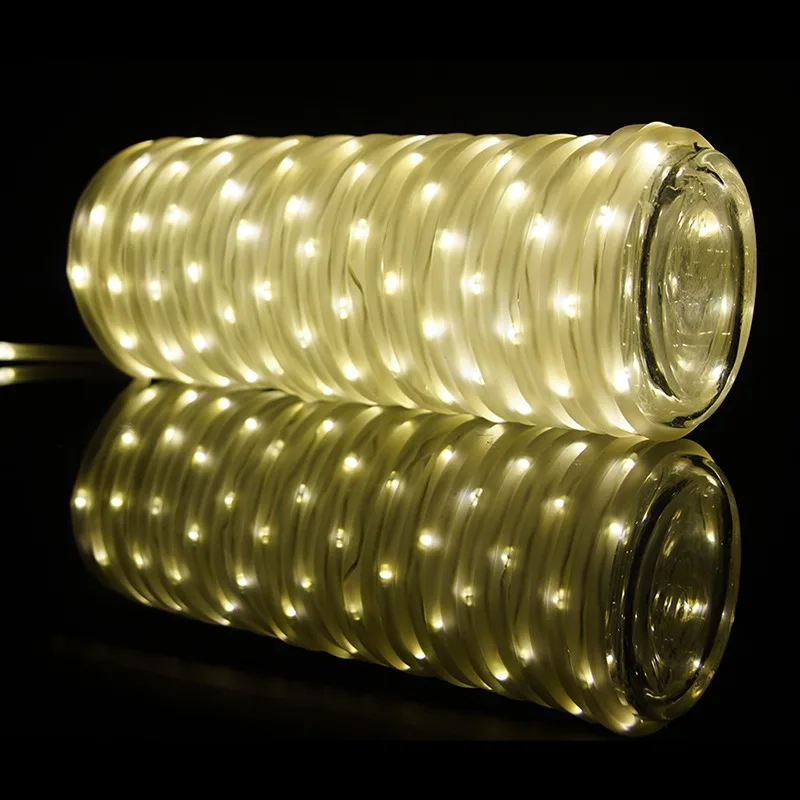 

10M 136 Leds Fairy Lamp Solar Power Rope Tube Led String Light Outdoor Light Garden Christmas Party EU US Plug