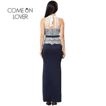 VI1028 Comeonlover Contrast Lace Party Split Dress High Quality Ukraine Woman Dress Summer Halter Patchwork Vestido De Festa