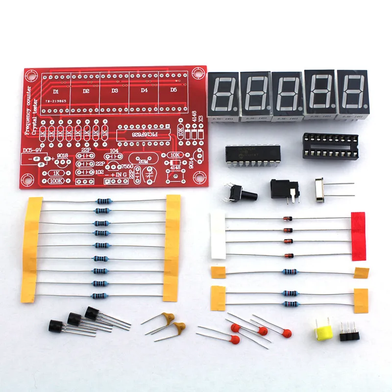 1hz 50mhz five led display frequency counter with frequency oscillator