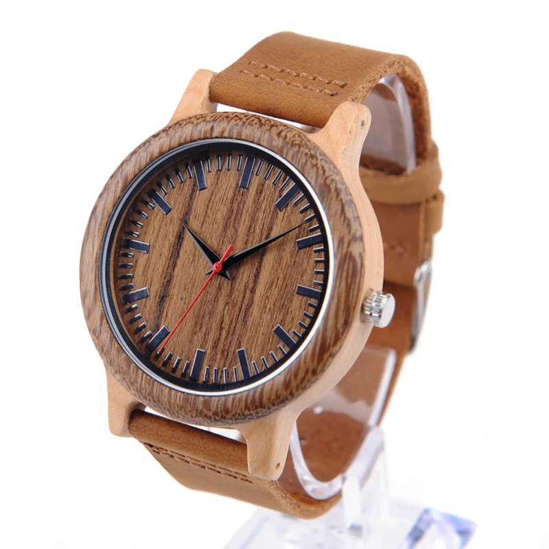 BOBO BIRD WM14 Wenge Wooden Watch for Men Cool Maple Wood Quartz Watches in Gift Box BOBO BIRD WM14 Wenge Wooden Watch for Men Cool Maple Wood Quartz Watches in Gift Box