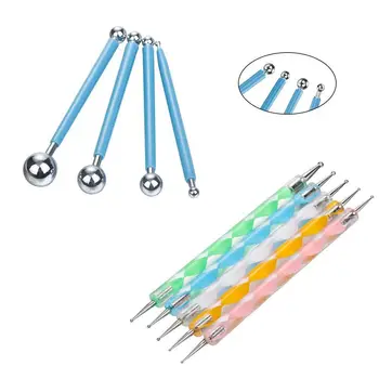 

9 Pieces Ball Stylus Dotting Tools Set Clay Embossing Sculpting Ceramics Pottery Carving Modeling Tools