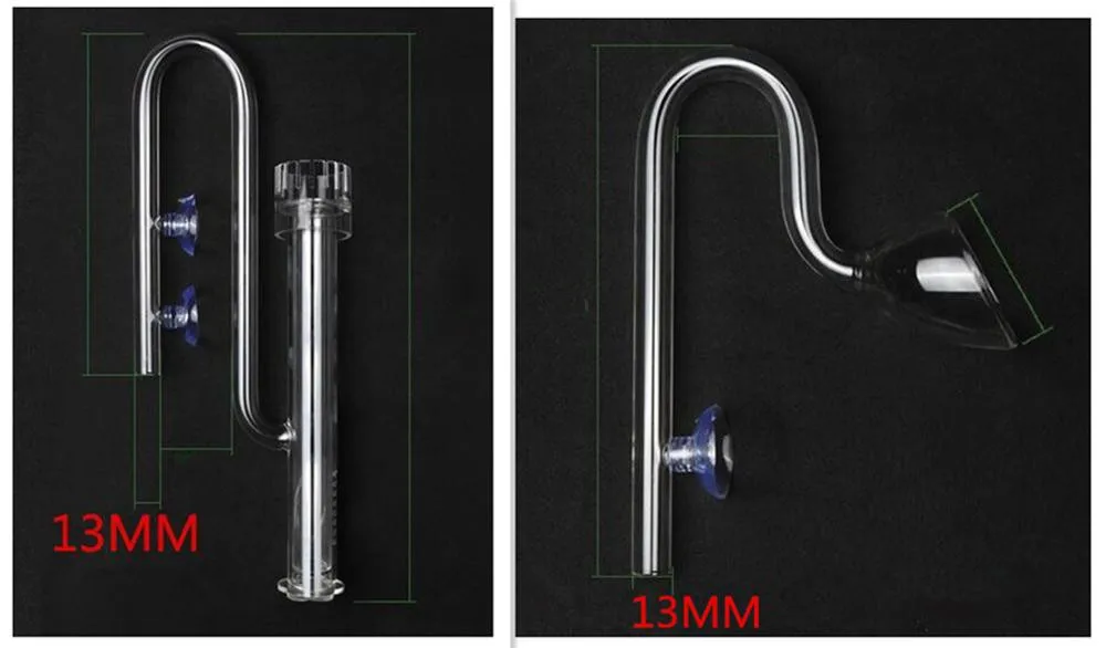 Aquarium ADA style 13/17mm Glass Lily Pipe Inflow Outflow The glass inlet and outlet water pipe in Bell grass cylinder oil film 