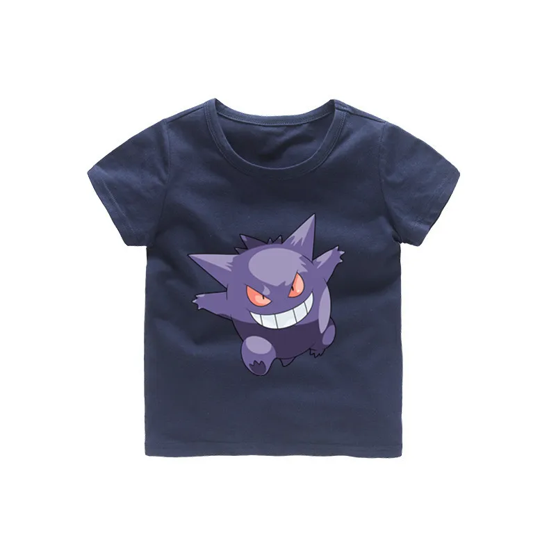 От 2 до 12 лет дети Gengar футболка для маленьких девочек Летнее платье с героями