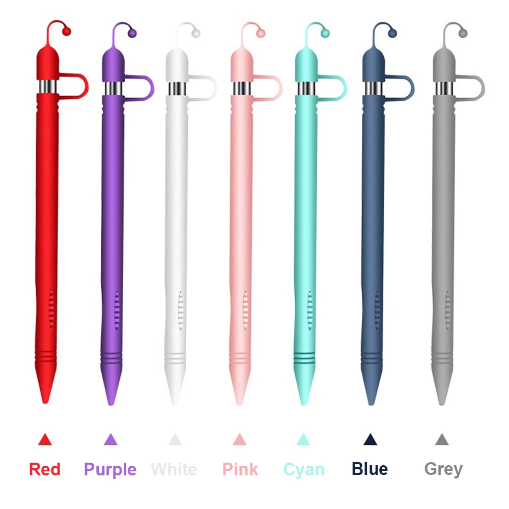 

Slim Soft Silicone Tablet Pen Holder for iPad Pro 9.7 10.5 12.9 Touch Pencil Stylus Cover Case With the Cap and Anti-Lost Strap