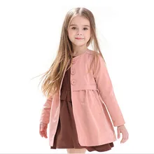 girls jacket children s clothing kids spring autumn child medium long 2016 baby outerwear girl trench