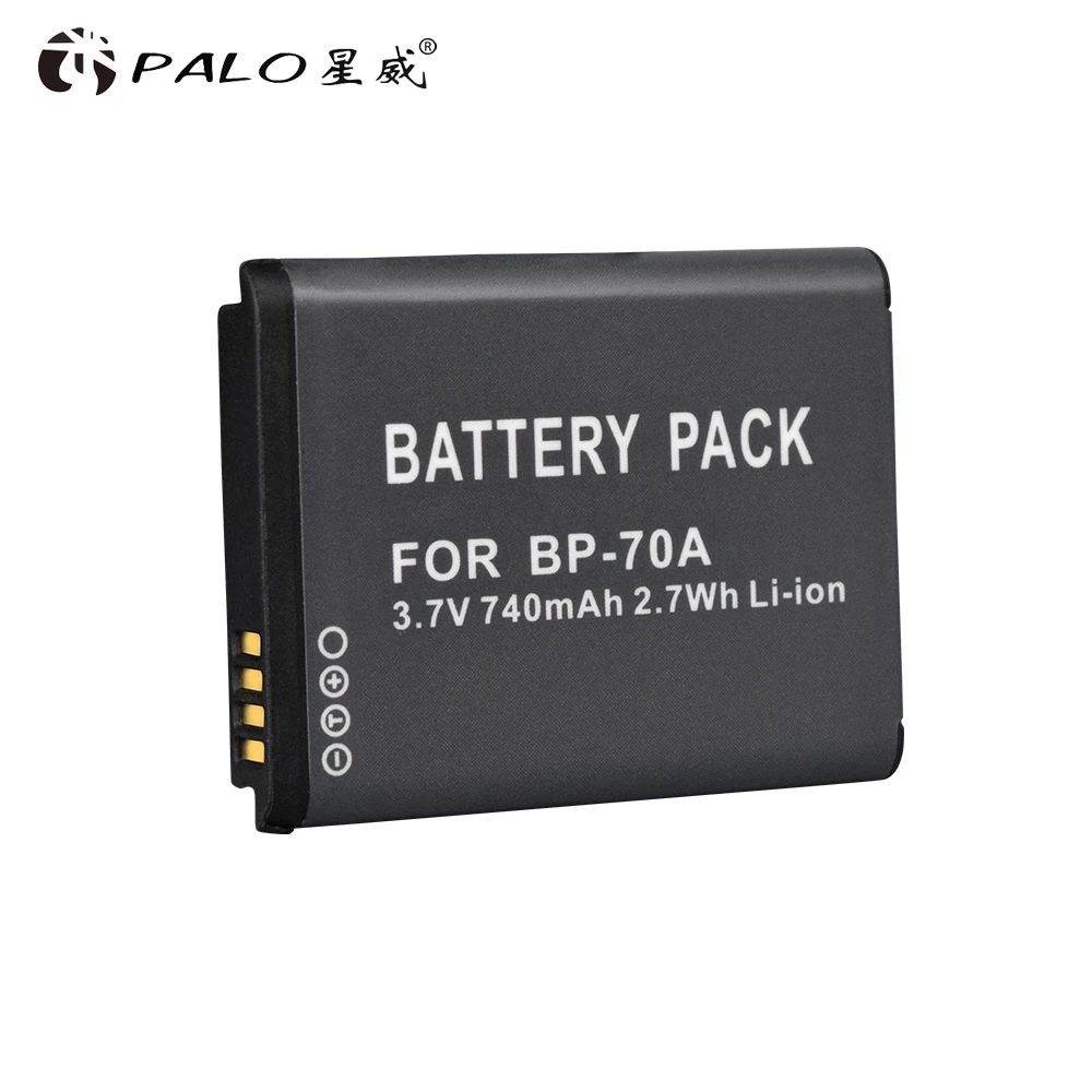 PALO 740mAh BP70A ES65 ES70 ES73 ES75 PL80 ST30 ST60 литий-ионная аккумуляторная батарея для камеры SAMSUNG ES PL ST SL TL series и т. Д