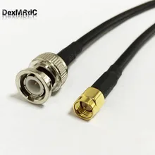 SMA штекер BNC штекер разъем RG58 кабель переходник для пигтейлов/проводов 50 см 2" /100 см цена