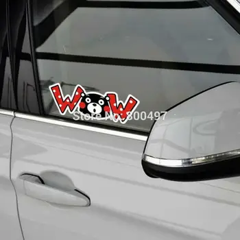 

10 x Newest Car Styling Cartoon Bear Kumamon Say Wow Car Sticker for Toyota Honda Chevrolet Volkswagen Tesla Ford BMW Kia Lada