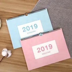 29*22 см 2019 мультфильм календари планировщик Memo офис планировщик записная книжка-календарь синий розовый цвет