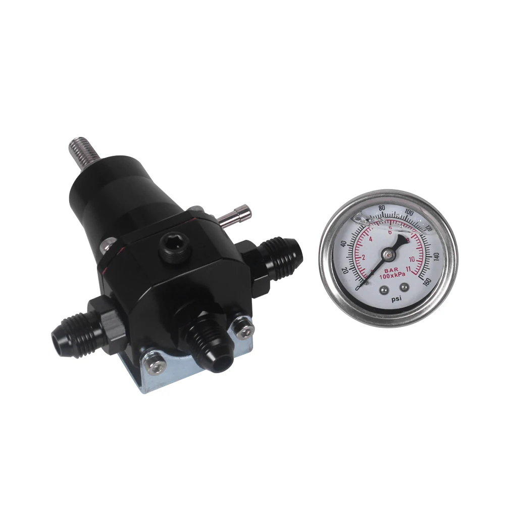 New Model 30 to 70 PSI Universal Fuel Pressure Regulator Gauge AN6