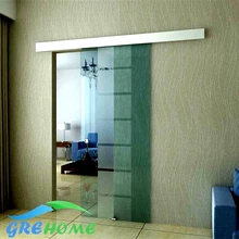 Aluminium alloy frameless barn sliding glass door system