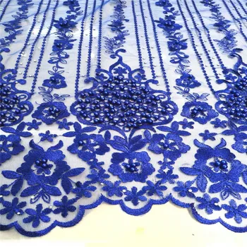 

African Lace Fabric High Quality Guipure lace For Wedding Dress Cotton Lace With beads Nigerian Lace Fabrics for dress xw14-54