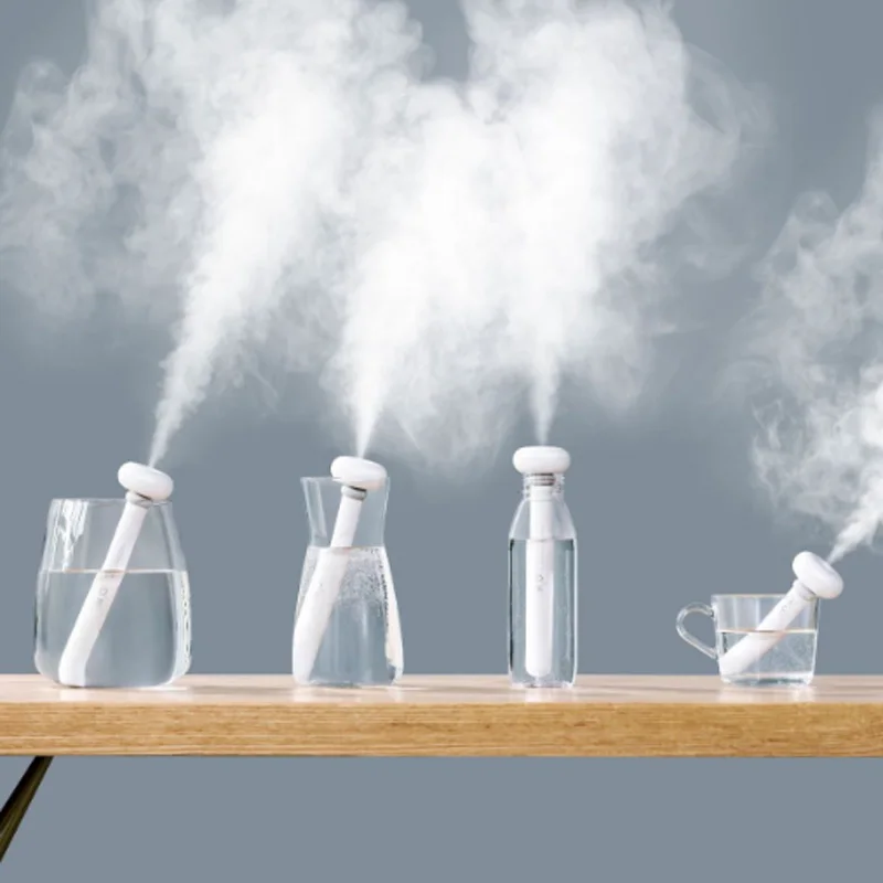 

White Dismountable Air Humidifier for Home Office Portable USB Diffuser Car Mist Maker Ultrasonic Humidifiers Diffusers
