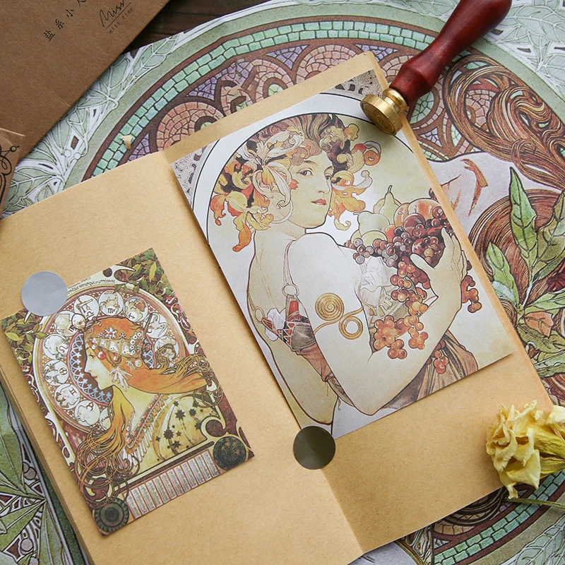 

10pcs/pack Vintage Pictorial Letters Old Background Decorative Sticker DIY Scrapbooking photo Label Diary Album Sticker Escolar