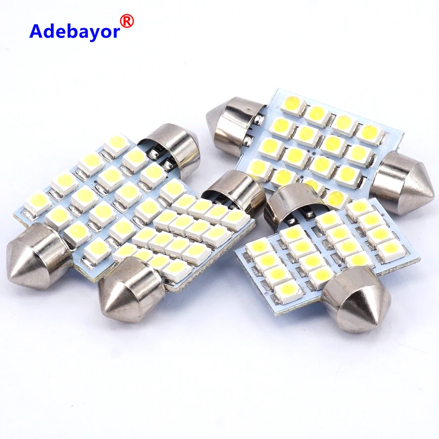 3528X39 мм c10w 16SMD светодиодсветодиодный белая синяя Автомобильная купольная
