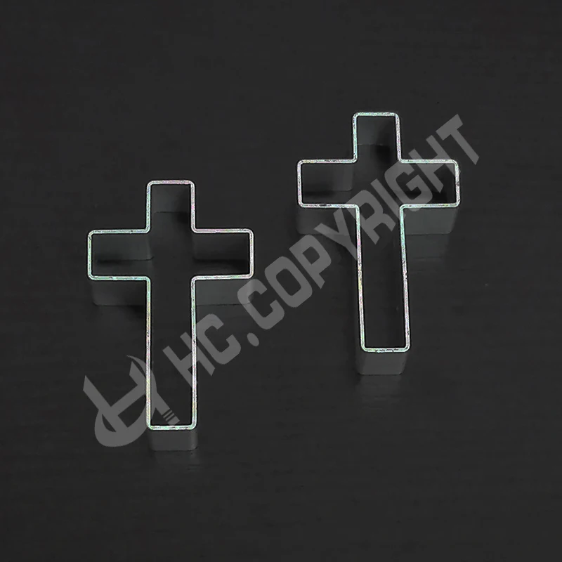 

2pcs/set Cross Shape Cutter Aluminum Alloy Cookie Baking Tools Bakeware Biscuit Jelly Chocolate Candle Confectionary DIY Mold