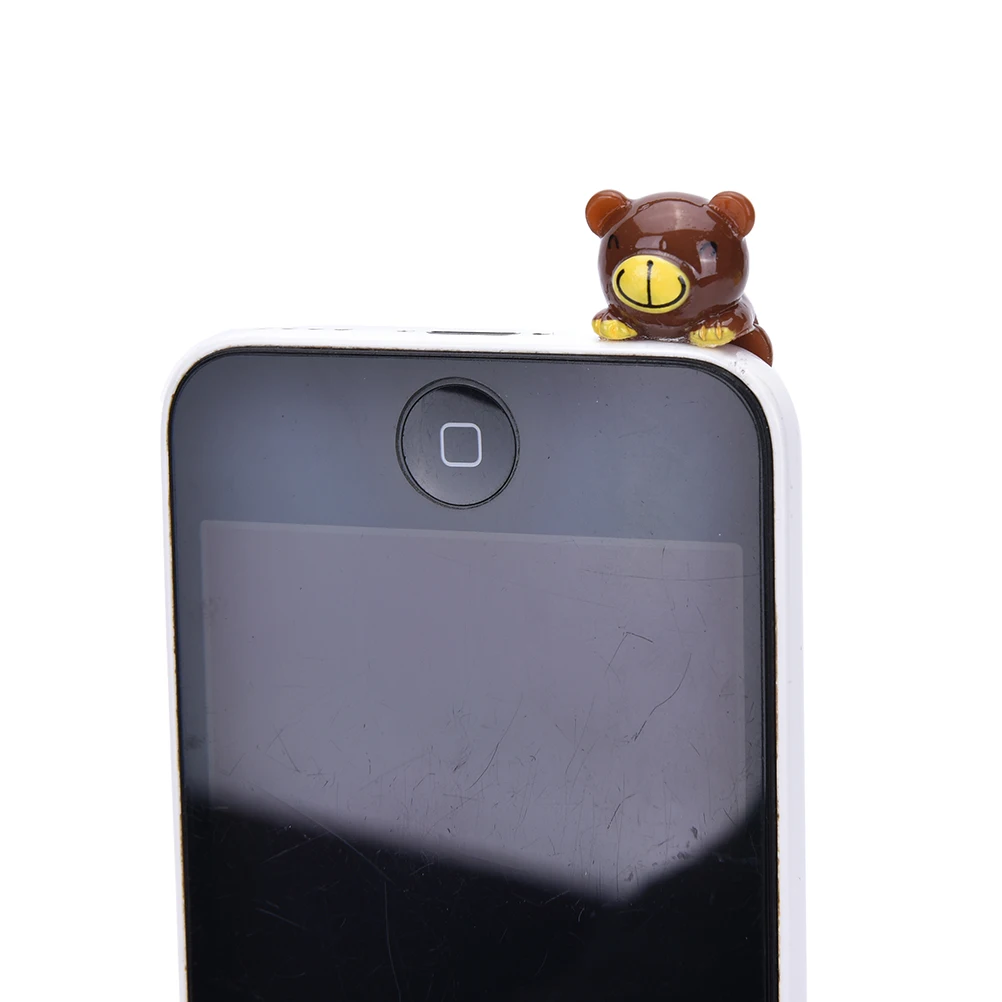 Милые медведи кошки 3,5 мм анти-грязь пыль-стойкий разъем для наушников адаптер для телефона Пробка крышка для iPhone 5 5S 5c топ продажи