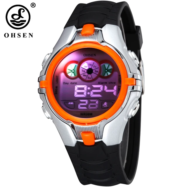 OHSEN Boys Kids Children Digital Sport Watch Alarm Date Chronograph 7 Colors LED OHSEN Boys Kids Children Digital Sport Watch Alarm Date Chronograph 7 Colors LED