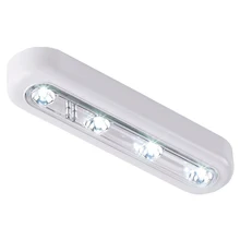 4 светодиодный s светодиодный светильник под шкаф s с сенсорным датчиком батарейный шкаф для ванной комнаты лампа для холодного шкафа кухонный ночной Светильник