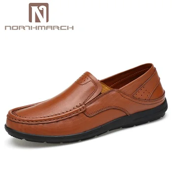 

NORTHMARCH Loafers Men Genuine Leather Shoes Men Mocassini Uomo Breathable Slip-On Men Shoes Zapatos Hombre Casual Cuero