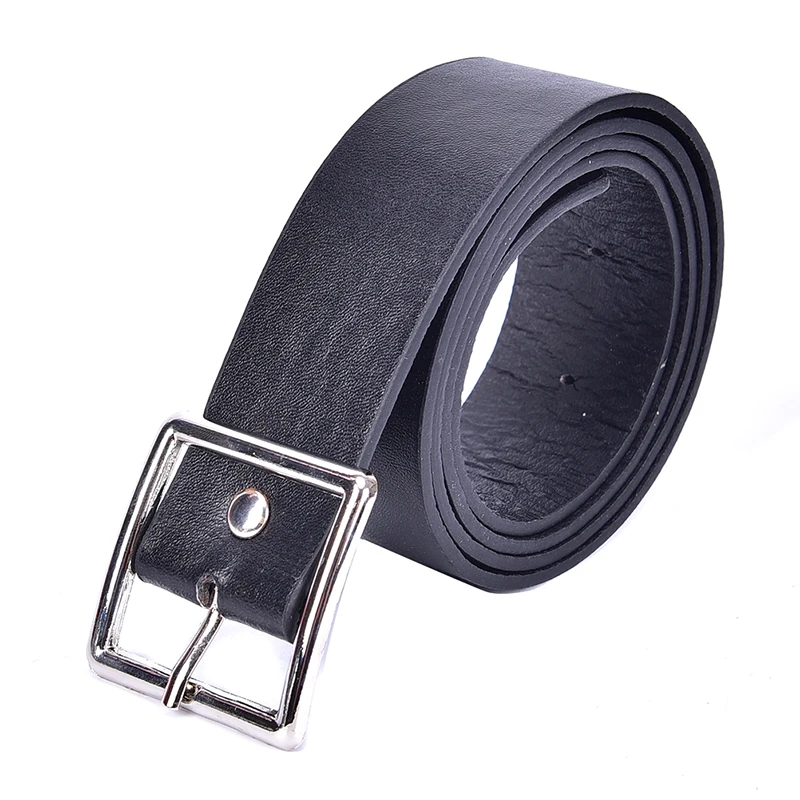 SAFENH New Black Wide Leather Belt Waistband Female Vintage Square Pin Buckle Waist Belts For Women Dresses - Цвет: sliver