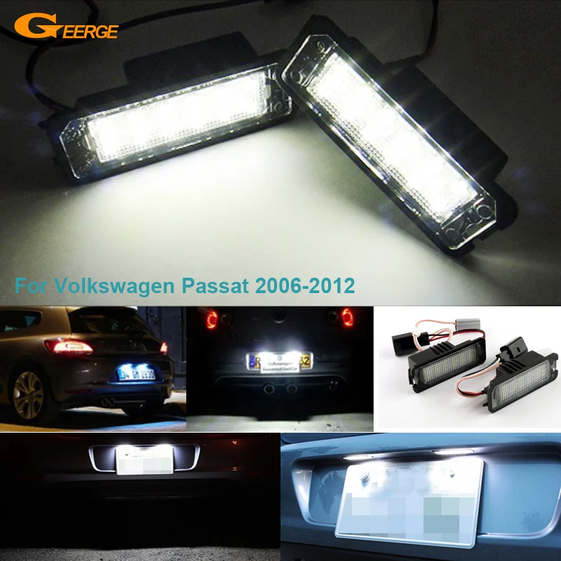 For Volkswagen Passat 2006 2007 2008 2009 2010 2011 2012 Excellent 18 smd 3528 Epistar Led License plate light No OBC error 