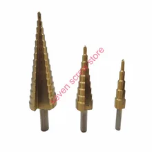 3Pcs lot 4 12 20 32mm Professional HSS Steel Large Step Cone Titanium Coated Metal Drill