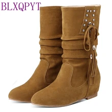 Chaussures hautes aux genoux pour Femme, bottes, taille 30-52, 7900-1, Style automne