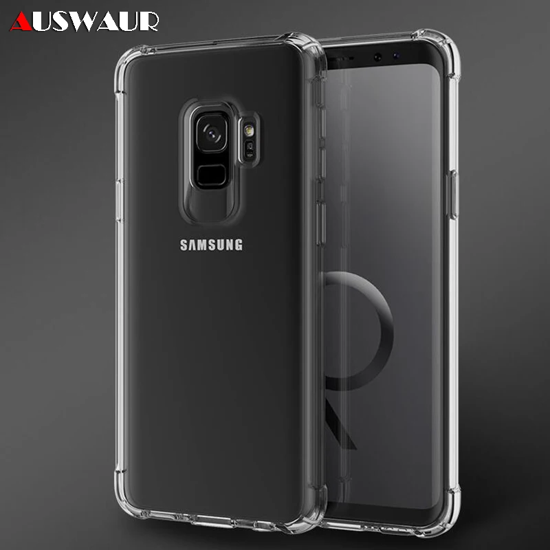 

Anti-Knock Transparent Phone Case for Samsung S6 S7 Edge S8 S9 S10 Plus Note 8 9 Clear Shockproof Phone Cover Case