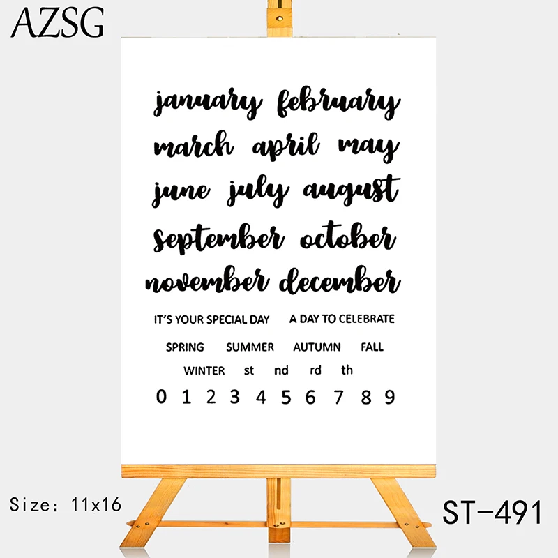 

AZSG Celebrate your holiday Clear Stamps/Silicone Transparent Seals for DIY scrapbooking Card Making 11*16cm
