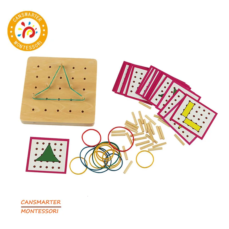 

Wooden Toy Games Montessori Board Kids Toy Creative Rubber Boards With Cards Education Preschool Learning Maths Sensorial SE069