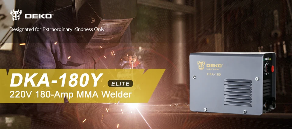 Equipo de soldadura DEKO DKA-180Y 180A Inverter 6.8KVA IP21S arco eléctrico MMA