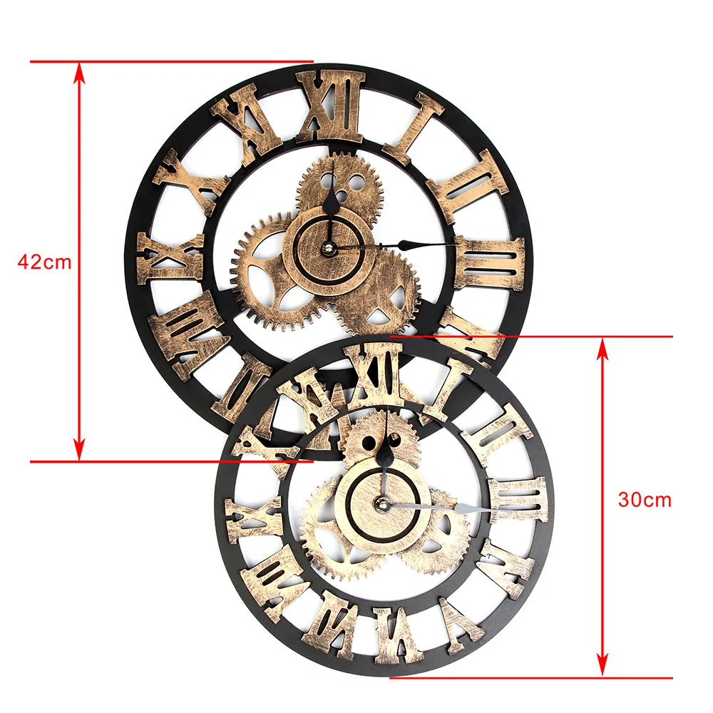 Лидер продаж высокое качество промышленный стиль винтажные часы Европейский Стимпанк Шестерни настенное украшение для дома часы saat