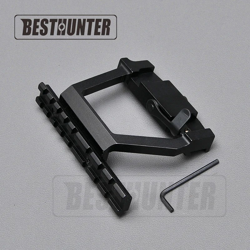 

Metal Top Rail Mount AK47/ AK74 SAIGA RIFLE Airsoft Side Rail Scope Mount QD for 20mm Picatinny Rail Scope Sight For Hunting