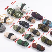 Охота отверстия Змея чистки оружия. 308Cal 30-06. 300cal. 303 и 7,62 мм. 17. 22 308 руб. 40 12ga пистолет Бушер пистолет Boresnake винтовки Очиститель