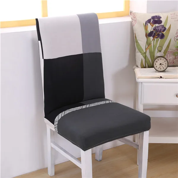 Спандекс эластичный чехол для обеденного стула с принтом современный Съемный Анти-грязный чехол для сидений на кухне эластичный чехол для кресла для банкета - Цвет: Color 3