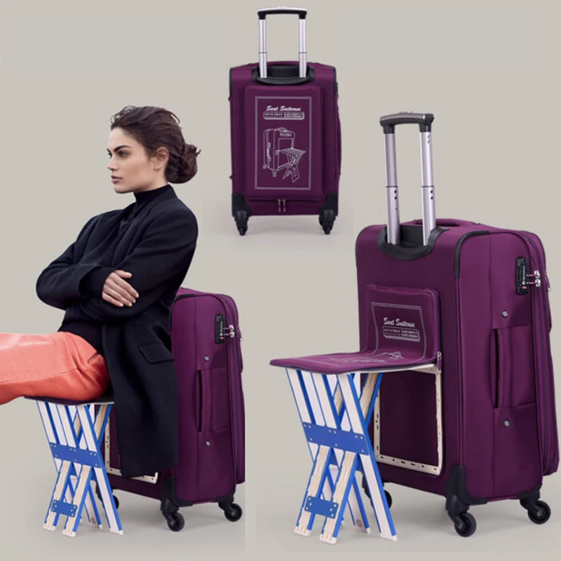 New Rolling Luggage Bag With Chair,men 