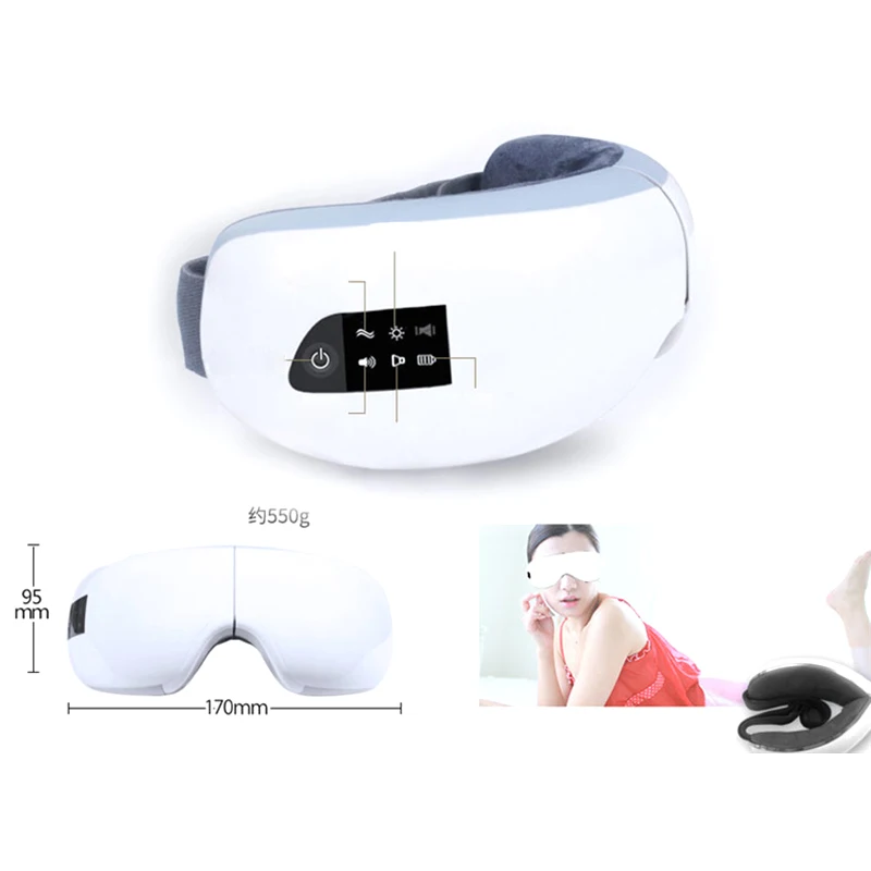 Smart Bluetooth Music Eye Massager Air Pressure Hot Compress Dark Circles Remove Magnetic Far-infrared Protect Eyesight Eye Care