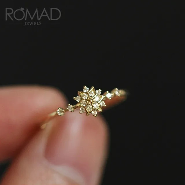 ROMAD Chic Dainty Cute Women's Snowflake Rings Delicate Rings Rings Wedding Jewelry Gold / Silver color R4